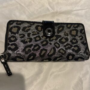 Coach Leopard Print Wristlet Wallet